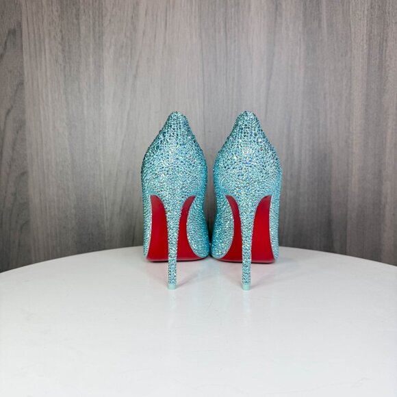 Louboutin Kate Strass blue crystal heels - Picture 5 of 8